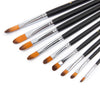 9 pieces acrylic oil watercolors painting brushes set