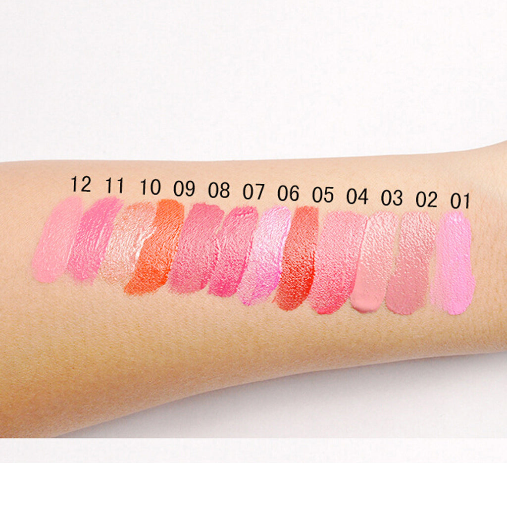 12pcs/Set Long Lasting Waterproof Lip Liquid Matte Lipstick Lip Gloss Makeup