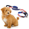 Flag Pet Dog Rope Training Leash Lead Strap Adjustable Traction Collar M