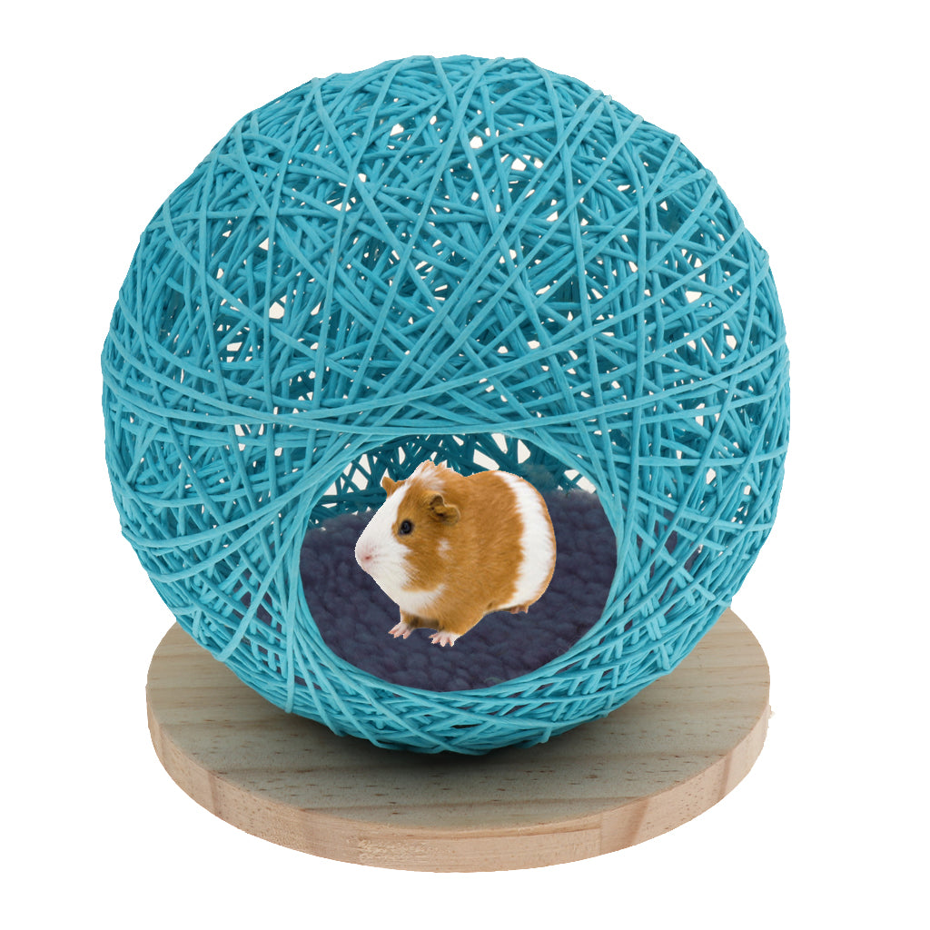 Handmade Pet Hamster Vines Rattan Nest House Small Animal Supplies Blue M