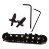 BRASS ROLLER SADDLE BRIDGE FOR ELECTRIC GUITAR Black