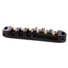 BRASS ROLLER SADDLE BRIDGE FOR ELECTRIC GUITAR Black