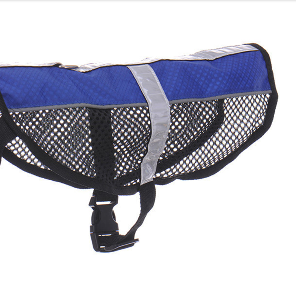 Reflective Mesh Pet Dog Chest Harness Strap Training Walk Collar Vest Blue L