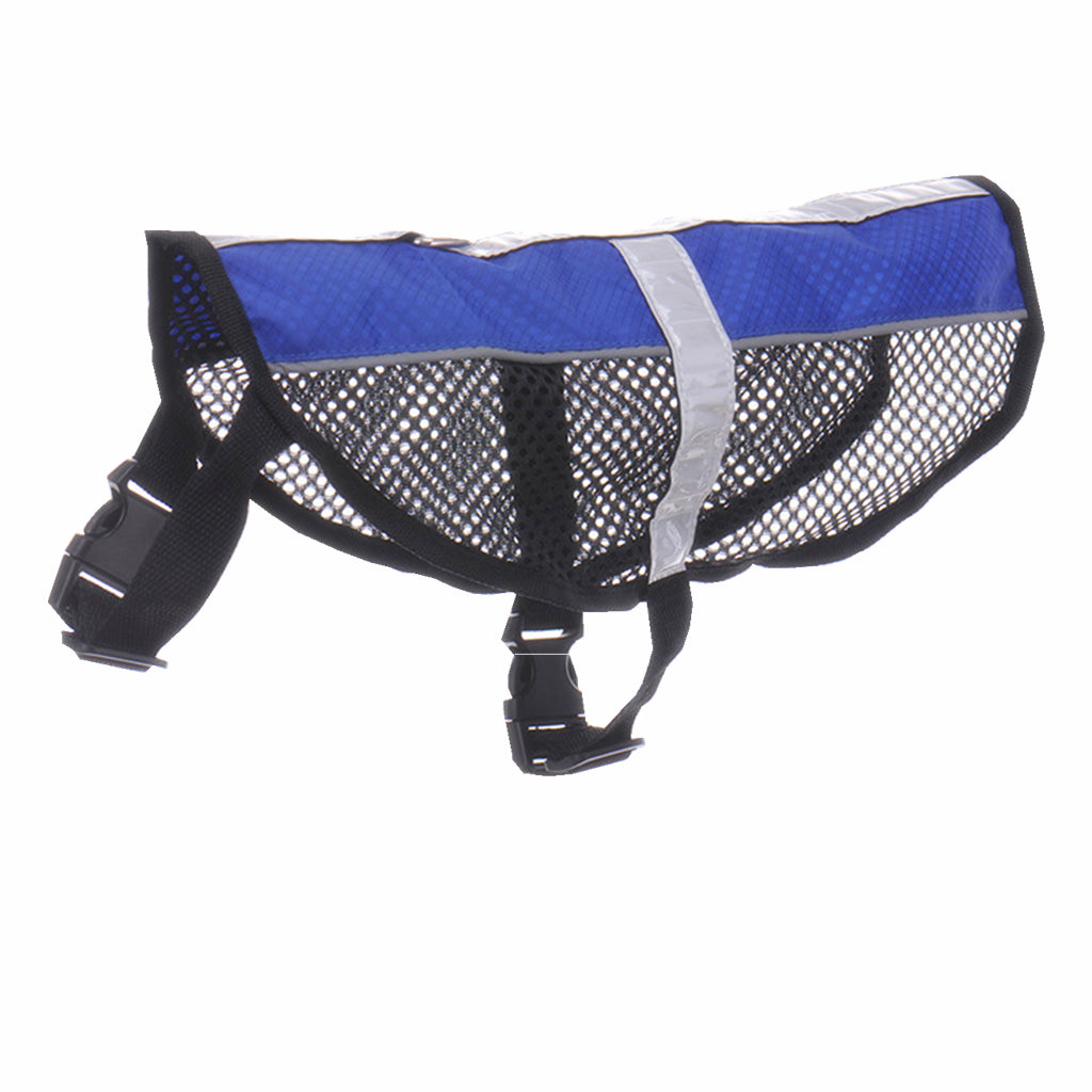 Reflective Mesh Pet Dog Chest Harness Strap Training Walk Collar Vest Blue L