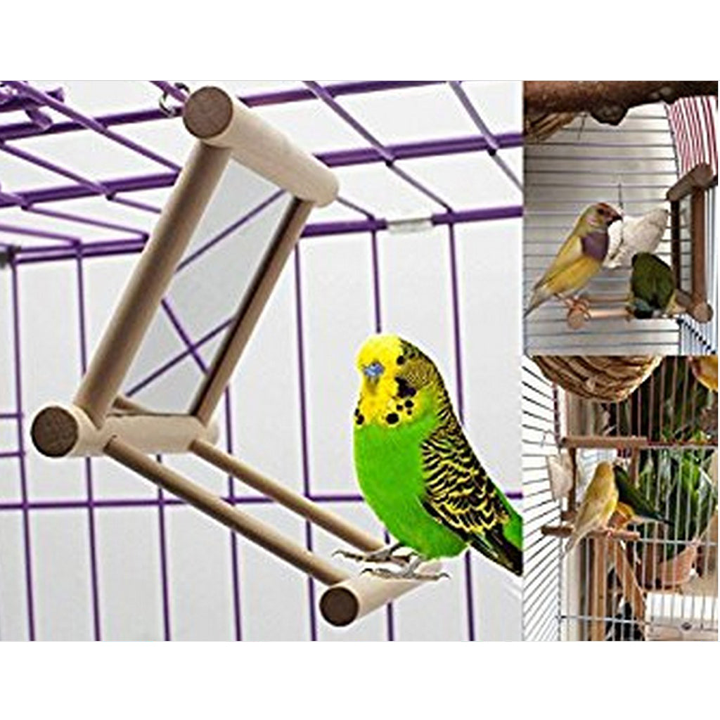 Bird Swing Parrot Cage Toys + Pet Bird Parrot Chew Toys Round Shape