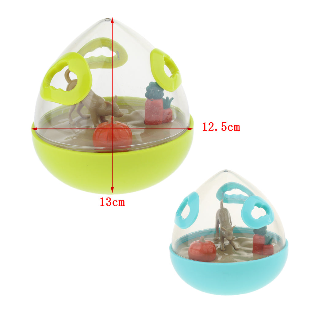 Pet Dog and Cat Toy Kitten Puppy Play Leakage Food Ball Blue