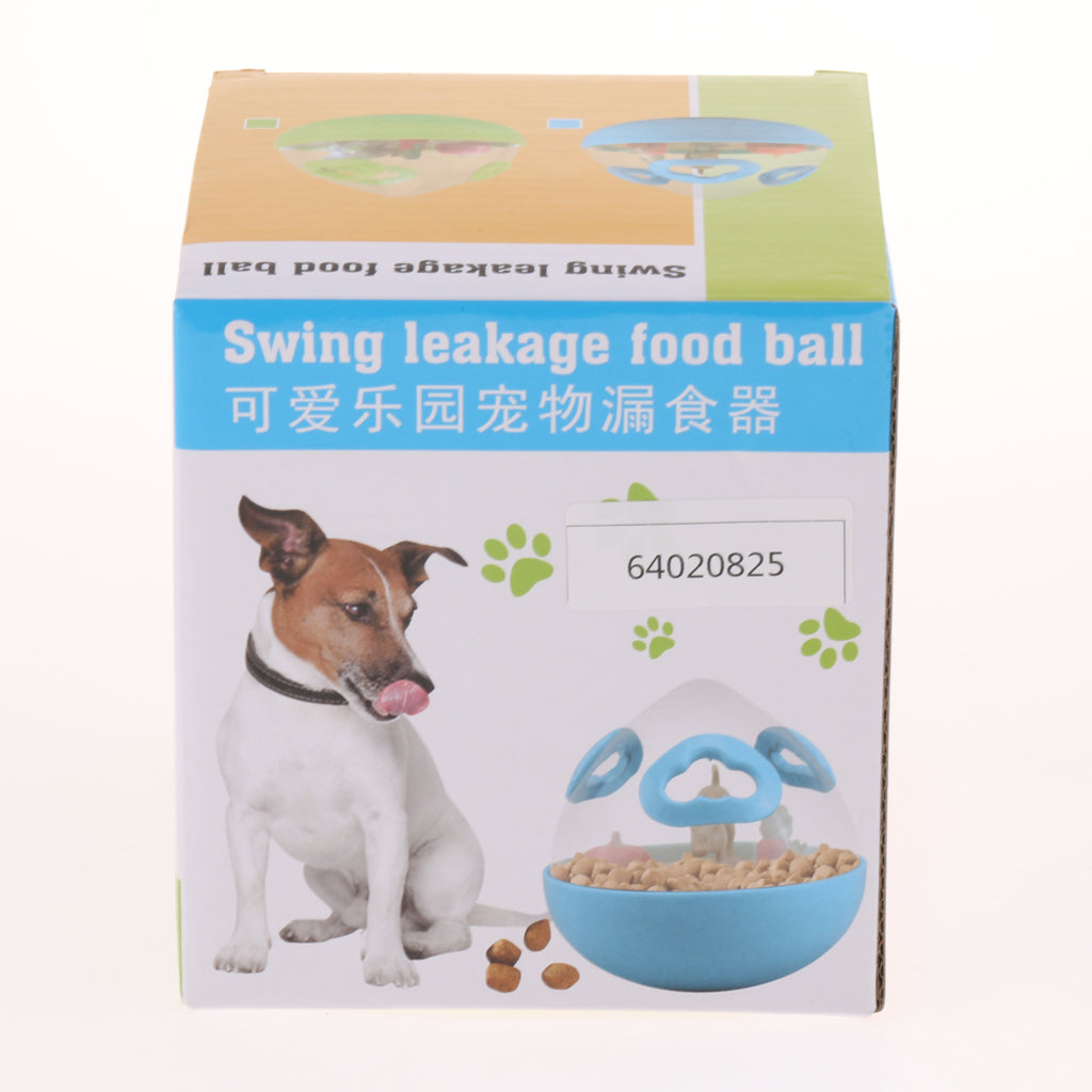 Pet Dog and Cat Toy Kitten Puppy Play Leakage Food Ball Blue