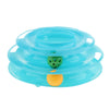 Interactive Pet Game Bell Toy Entertainment Turntable Amusement Plate blue