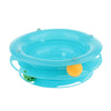 Interactive Pet Game Bell Toy Entertainment Turntable Amusement Plate blue