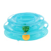 Interactive Pet Game Bell Toy Entertainment Turntable Amusement Plate blue