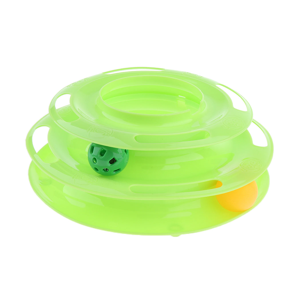 Interactive Pet Game Bell Toy Entertainment Turntable Amusement Plate green