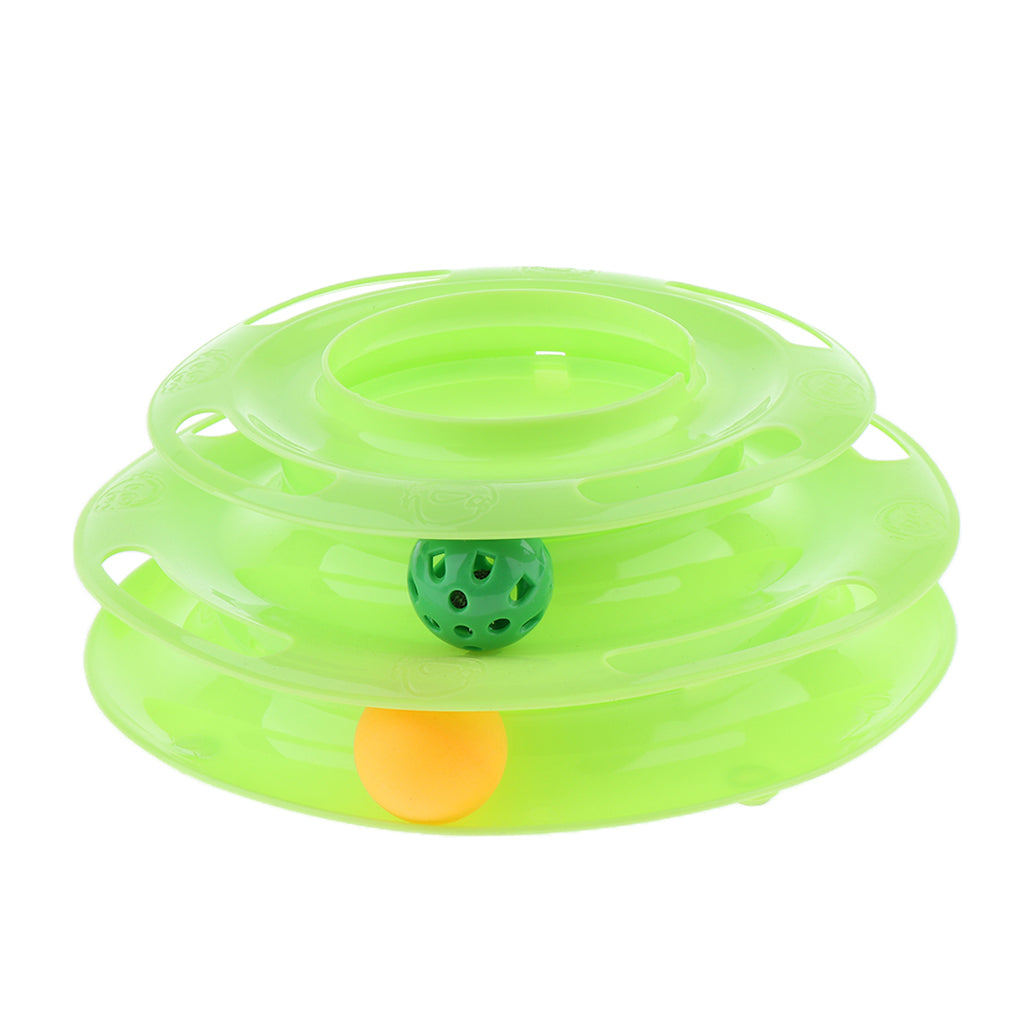 Interactive Pet Game Bell Toy Entertainment Turntable Amusement Plate green