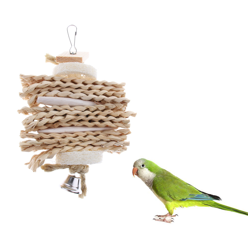 Bird Parrot Swing Chewing Cage Toys For Parakeet Cockatiel Budgie Lovebird