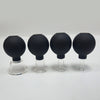 4Pcs Facial Cupping Therapy Massage Vacuum Suction Glass Cups Black