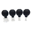 4Pcs Facial Cupping Therapy Massage Vacuum Suction Glass Cups Black