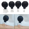 4Pcs Facial Cupping Therapy Massage Vacuum Suction Glass Cups Black