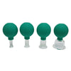 4Pcs Facial Cupping Therapy Massage Vacuum Suction Glass Cups Green