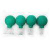 4Pcs Facial Cupping Therapy Massage Vacuum Suction Glass Cups Green