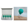 4Pcs Facial Cupping Therapy Massage Vacuum Suction Glass Cups Green