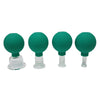 4Pcs Facial Cupping Therapy Massage Vacuum Suction Glass Cups Green