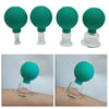 4Pcs Facial Cupping Therapy Massage Vacuum Suction Glass Cups Green