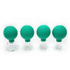 4Pcs Facial Cupping Therapy Massage Vacuum Suction Glass Cups Green