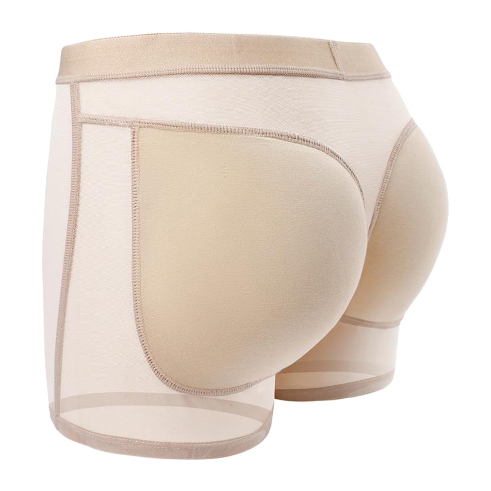 Women Padded Bum Pants Butt Lifter Panty Body Enhancer Underwear Beige XXXL