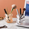 Makeup Brush Holder Cosmetic Cup Organizer Eyebrow Brush Container Amber