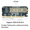 M.2 NVMe SSD to PCI-E Express 3.0 X4 X8 X16 Adapter Expansion Card 2280 mm