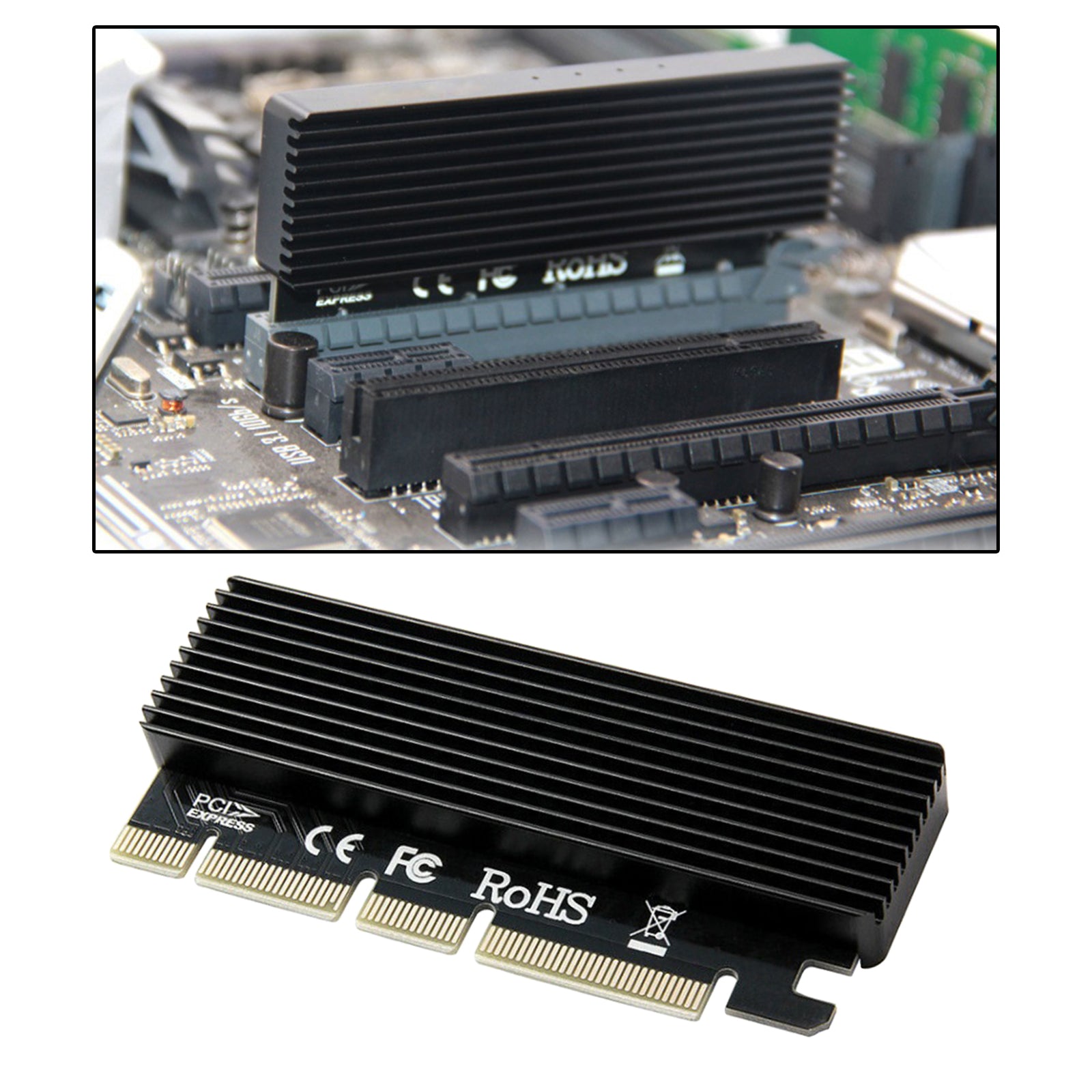 M.2 NVMe SSD to PCI-E Express 3.0 X4 X8 X16 Adapter Expansion Card 2280 mm