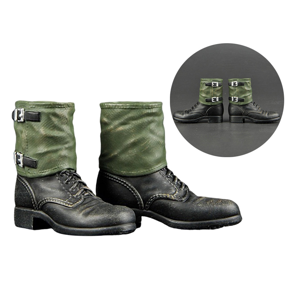 New Handmade 1/6th Soldier Combat Boots Shoes For 12" Action Figure Body B
