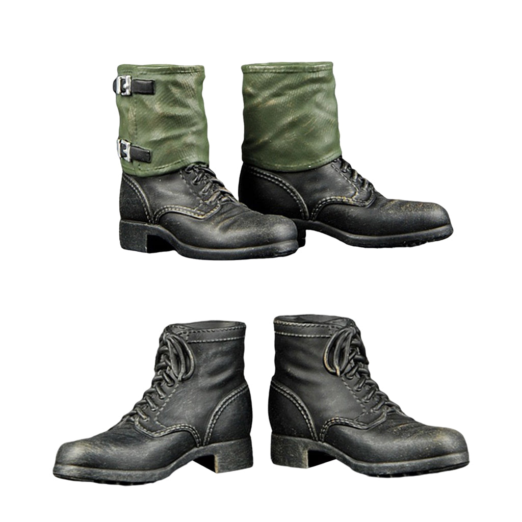 New Handmade 1/6th Soldier Combat Boots Shoes For 12" Action Figure Body A