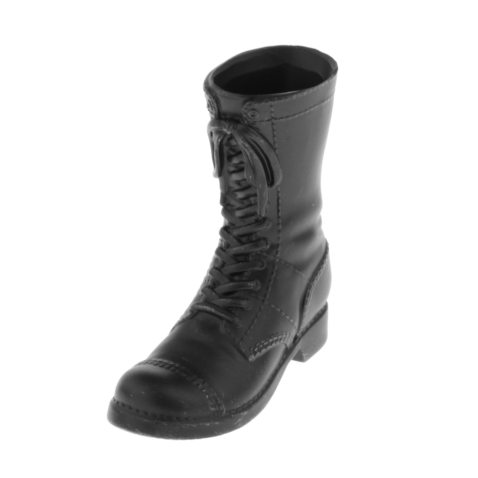 Custom 1/6 Hollow Combat Boots Shoes for 12" Male Figure Accessories Parts black