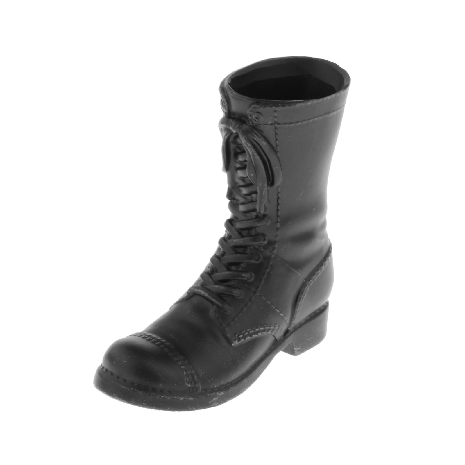 Custom 1/6 Hollow Combat Boots Shoes for 12" Male Figure Accessories Parts black