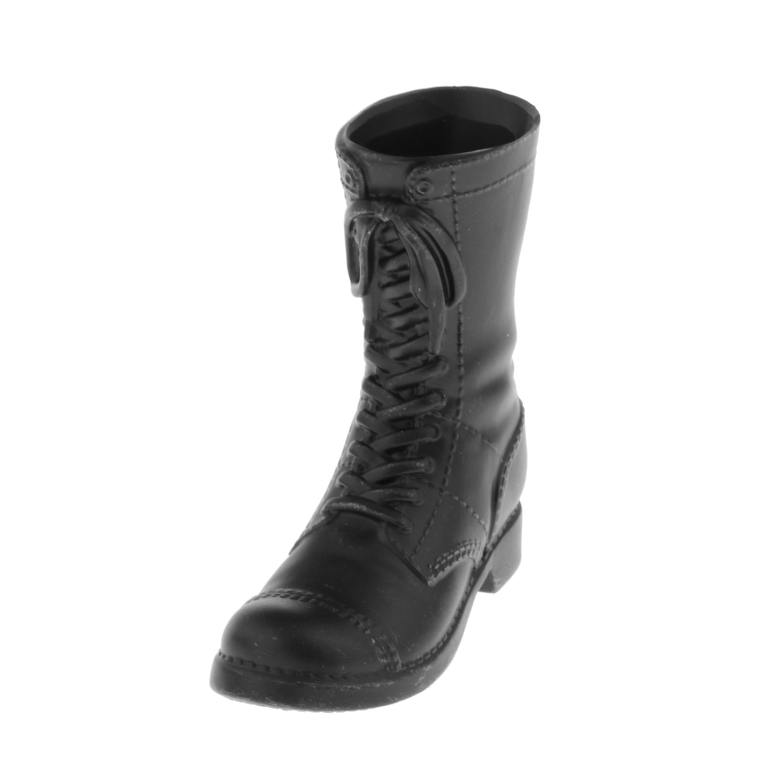 Custom 1/6 Hollow Combat Boots Shoes for 12" Male Figure Accessories Parts black