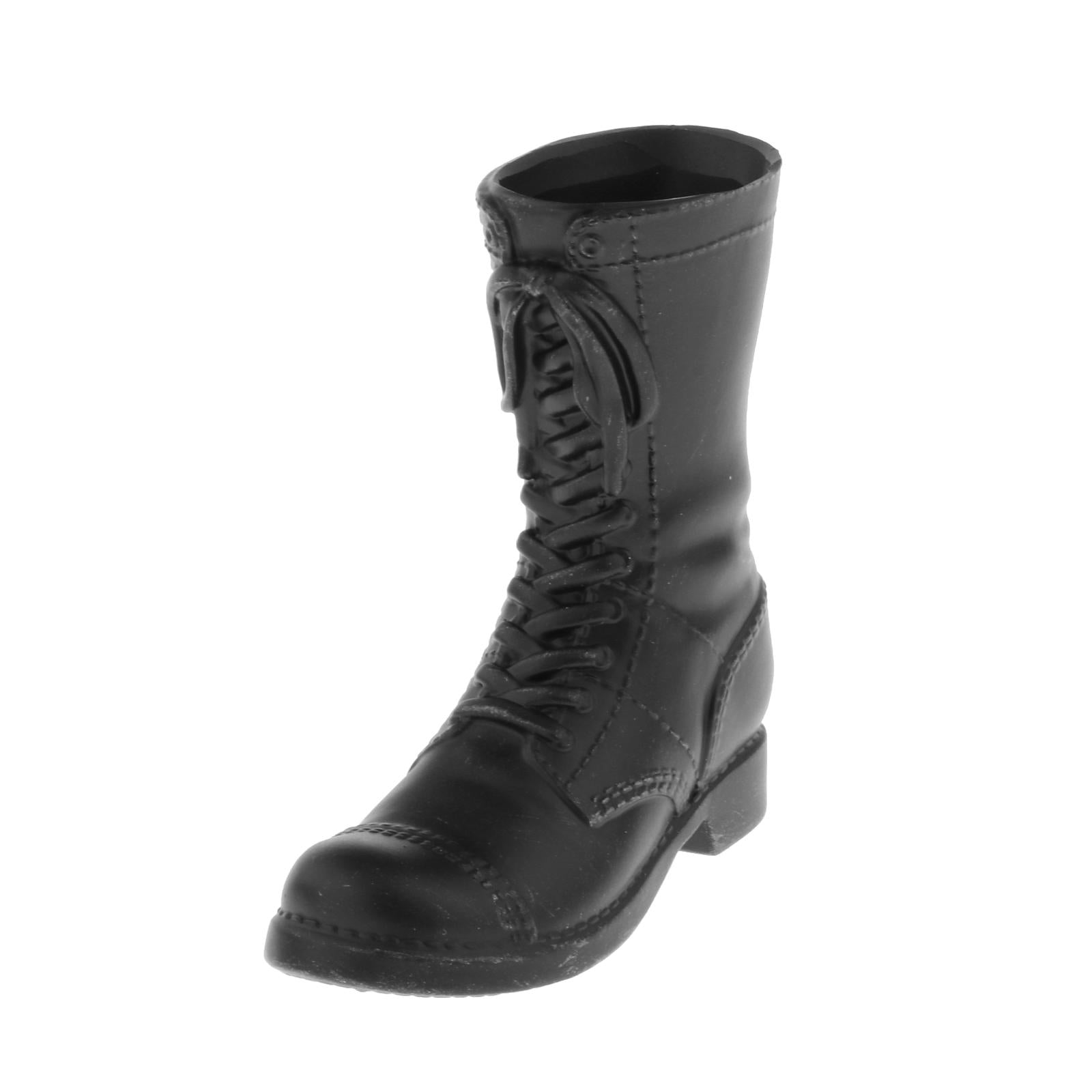 Custom 1/6 Hollow Combat Boots Shoes for 12" Male Figure Accessories Parts black