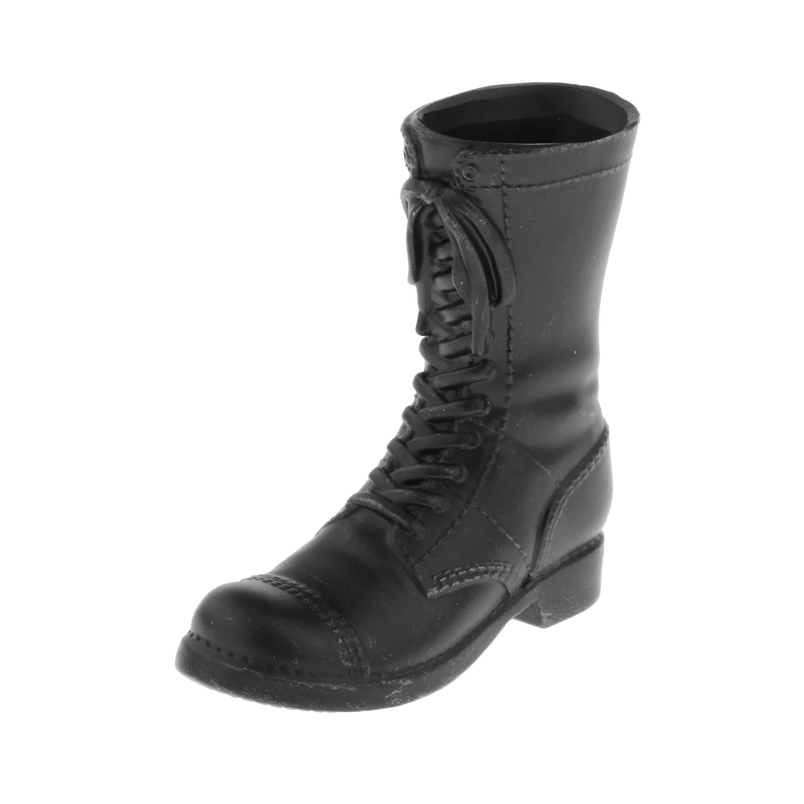 Custom 1/6 Hollow Combat Boots Shoes for 12" Male Figure Accessories Parts black