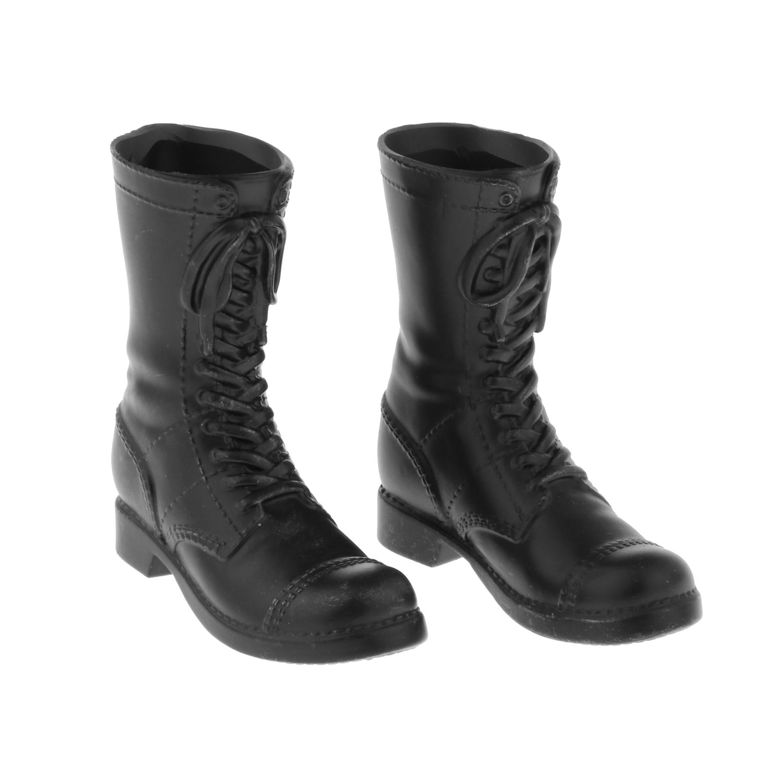 Custom 1/6 Hollow Combat Boots Shoes for 12" Male Figure Accessories Parts black