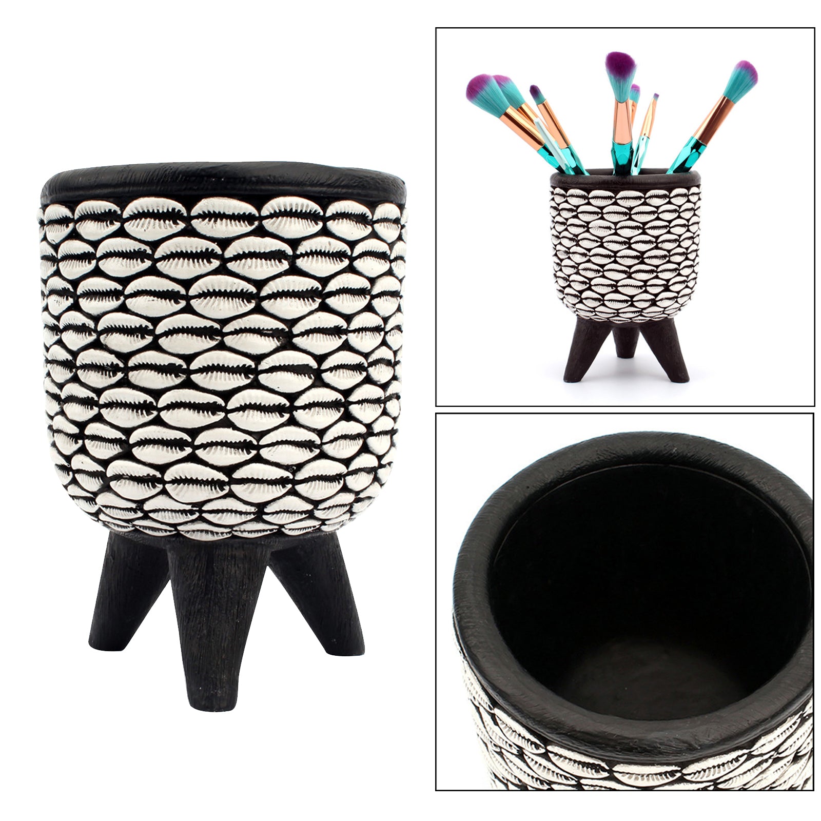 Multiuse Resin Tabletop Makeup Pen Brushes Holder Container Pencil Cup