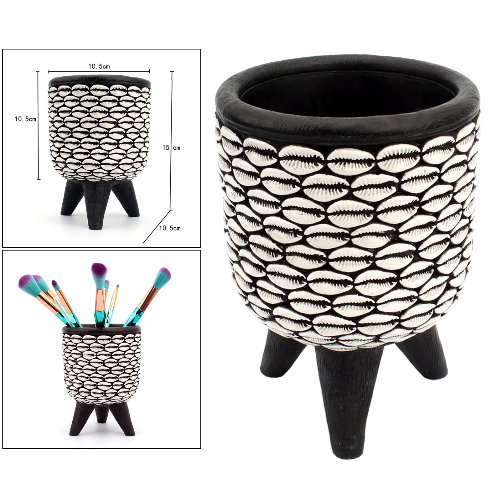 Multiuse Resin Tabletop Makeup Pen Brushes Holder Container Pencil Cup