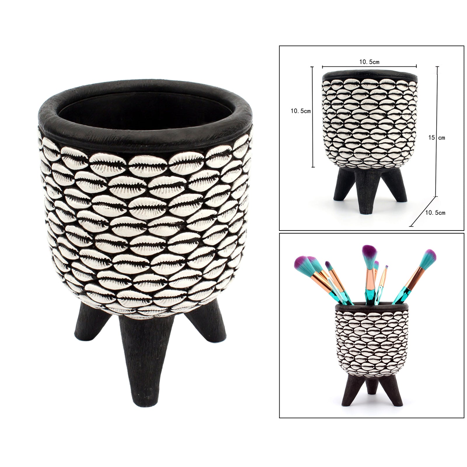 Multiuse Resin Tabletop Makeup Pen Brushes Holder Container Pencil Cup