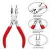 6 in 1 Bail Wire Looping Forming Pliers for DIY Loop and Jump Rings Red