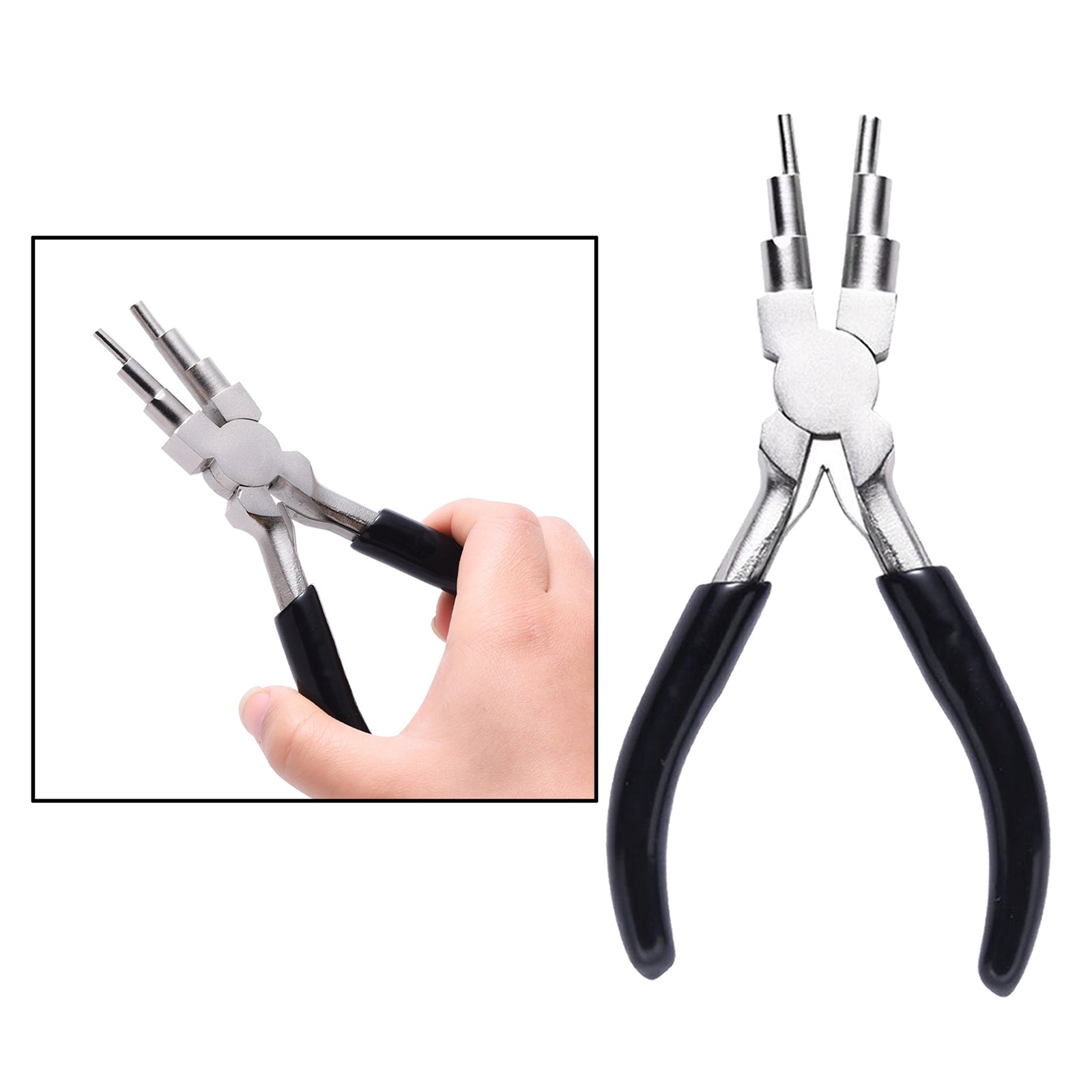 6 in 1 Bail Wire Looping Forming Pliers for DIY Loop and Jump Rings Black