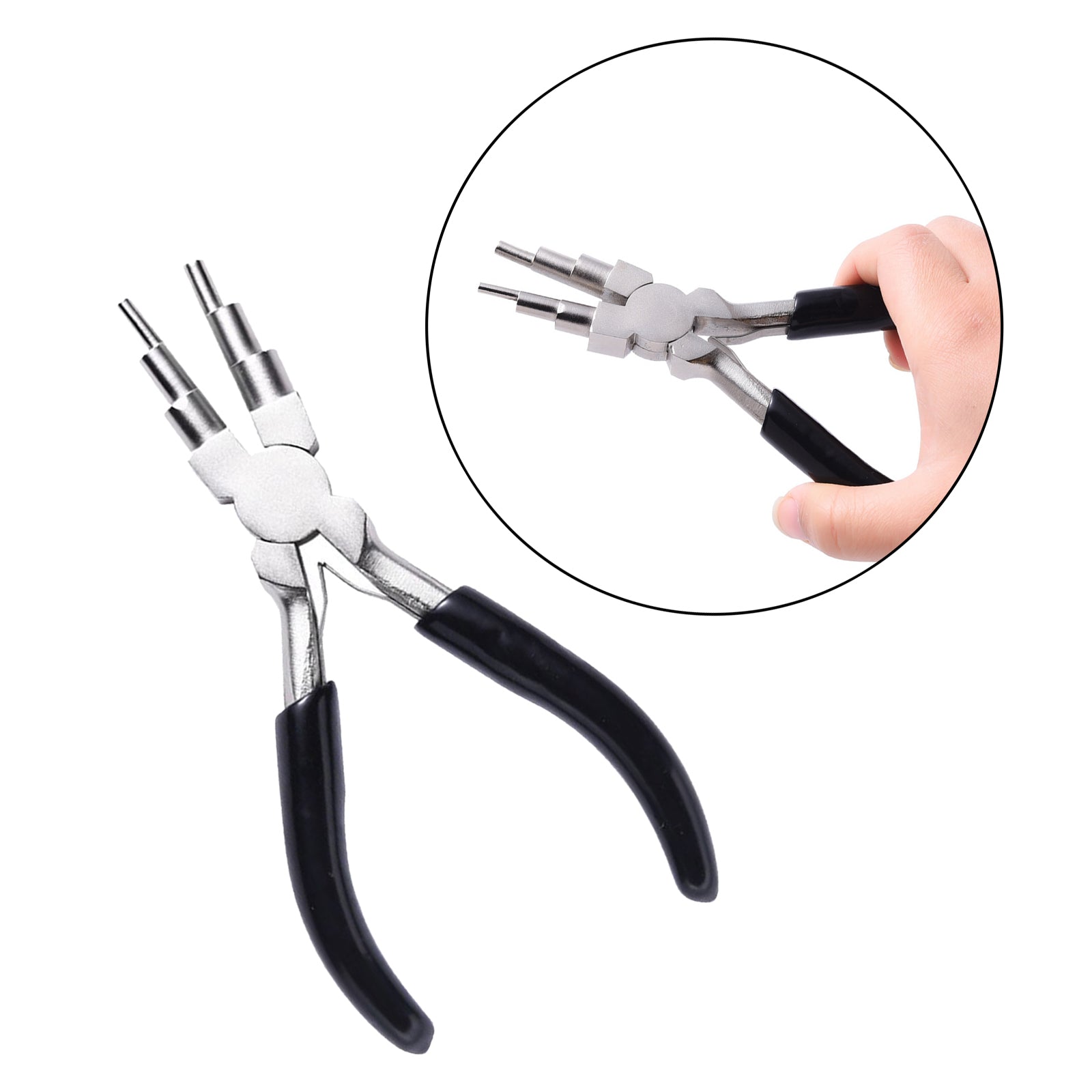 6 in 1 Bail Wire Looping Forming Pliers for DIY Loop and Jump Rings Black