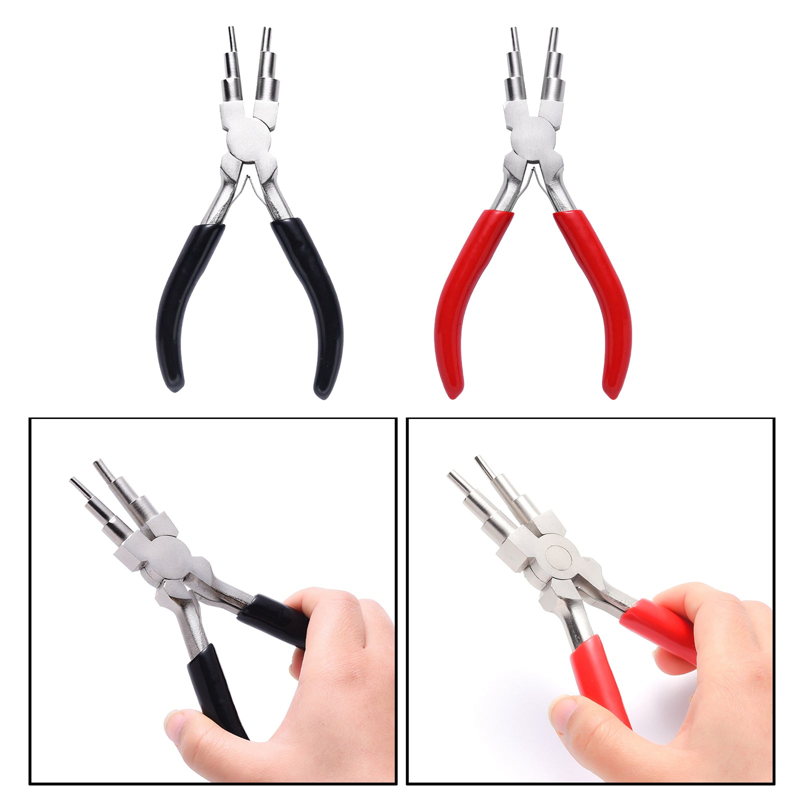 6 in 1 Bail Wire Looping Forming Pliers for DIY Loop and Jump Rings Black