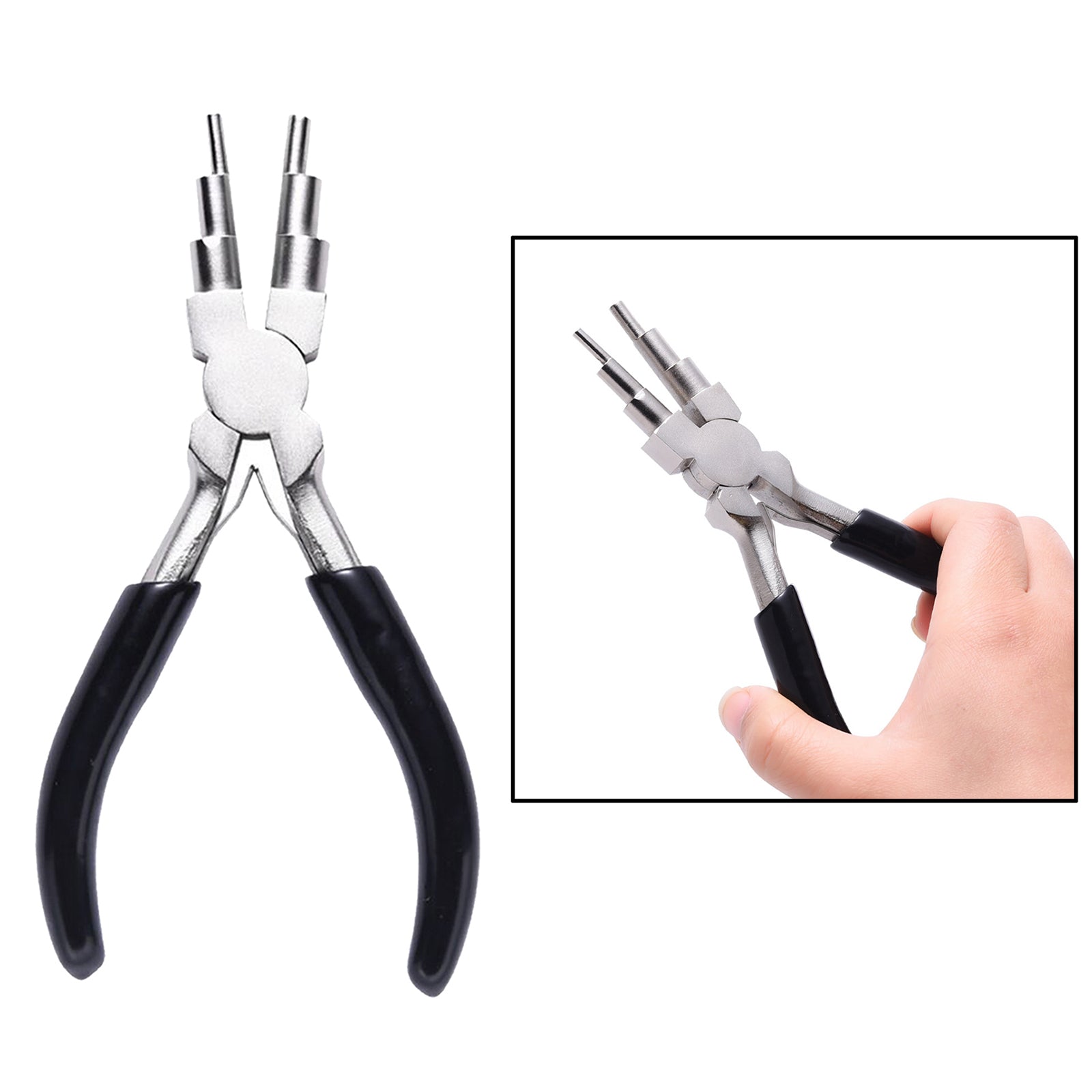 6 in 1 Bail Wire Looping Forming Pliers for DIY Loop and Jump Rings Black