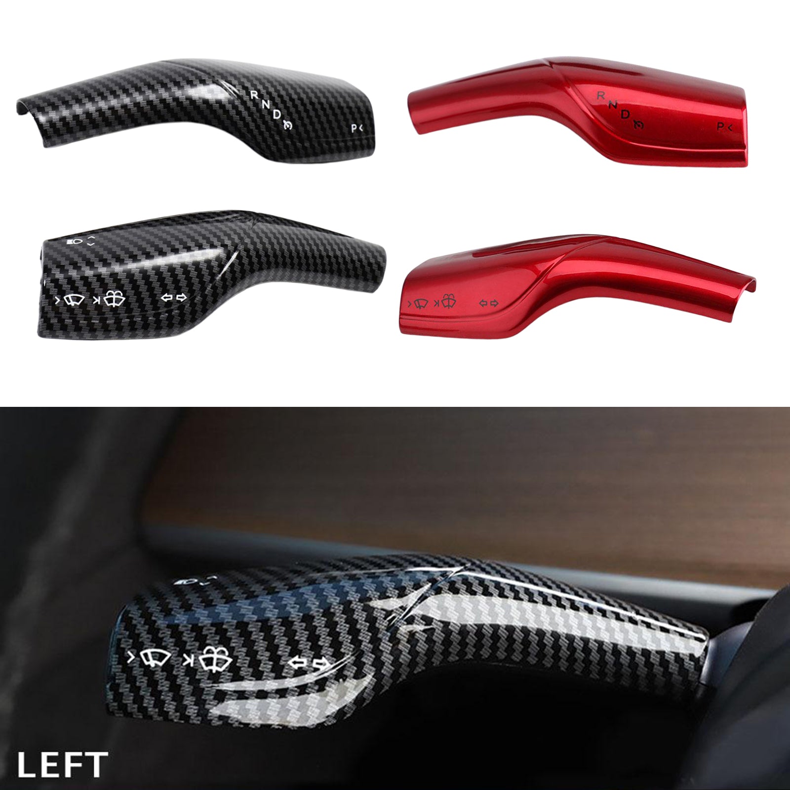 Car Steering Wheel Paddle Shift Trim For Tesla Model 3 Model Y Carbon Fiber