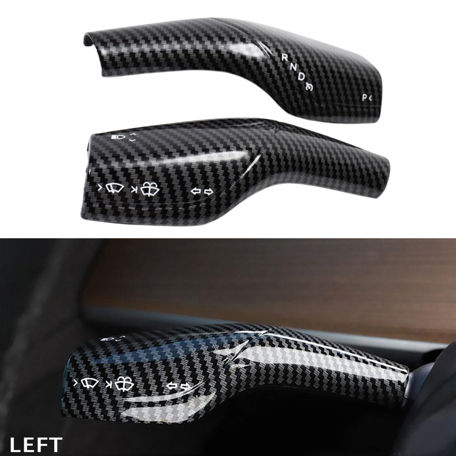 Car Steering Wheel Paddle Shift Trim For Tesla Model 3 Model Y Carbon Fiber