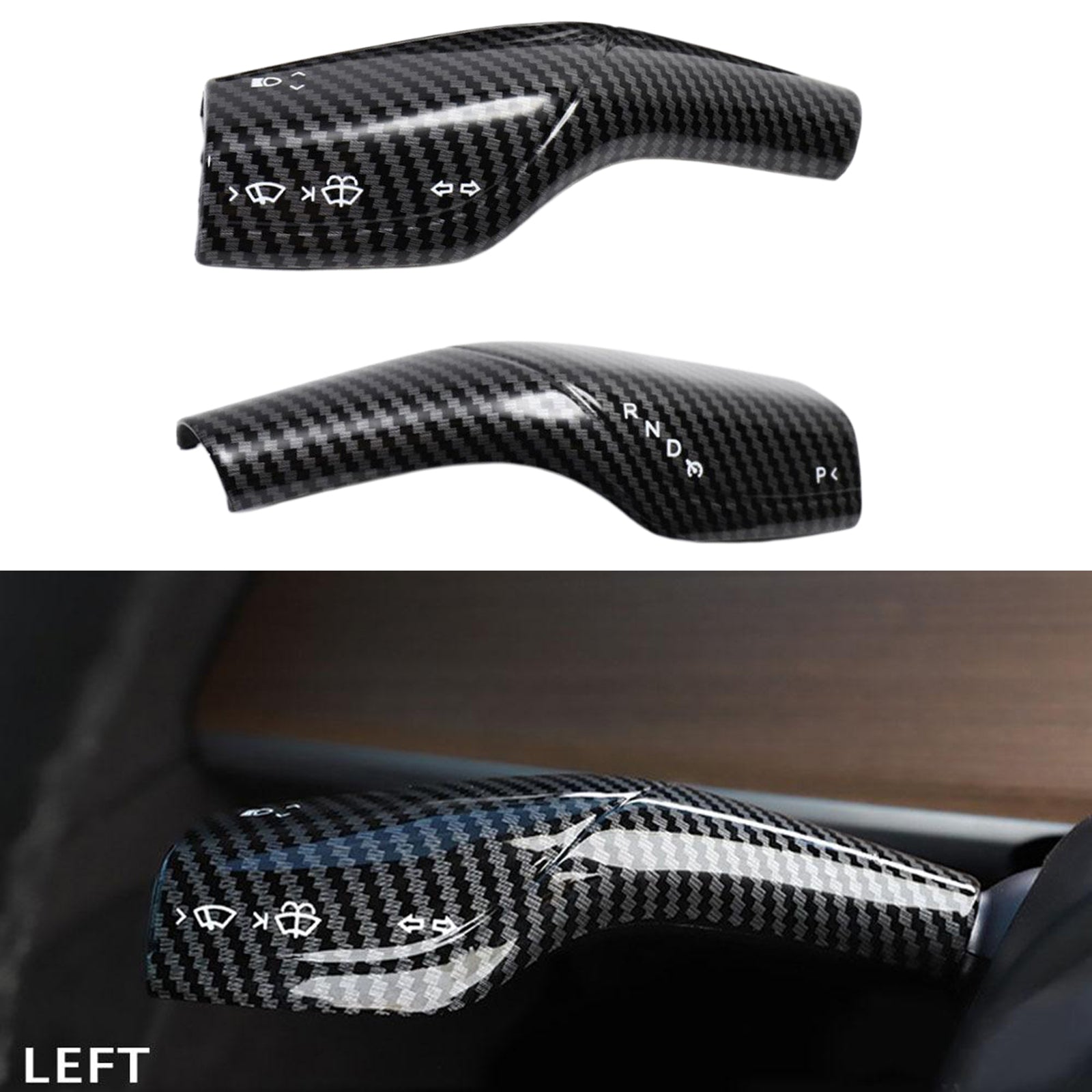 Car Steering Wheel Paddle Shift Trim For Tesla Model 3 Model Y Carbon Fiber