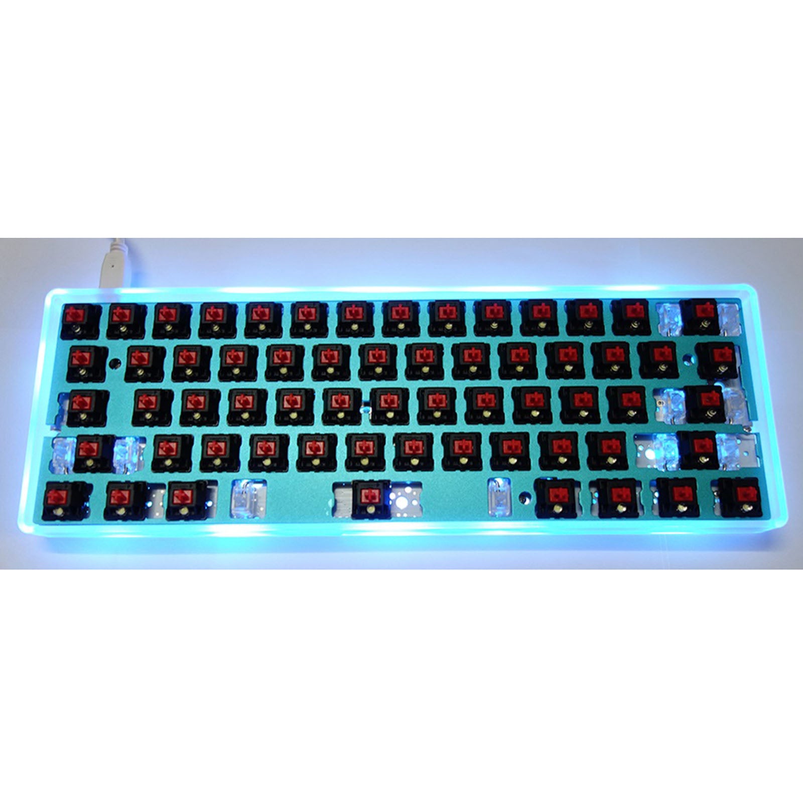 60% Compact  Plastic Keyboard Case Compatible with GH60 POKER2 POK3R clear